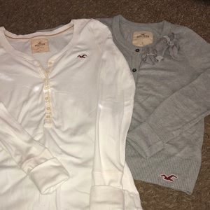 Lot of Hollister long sleeve Large